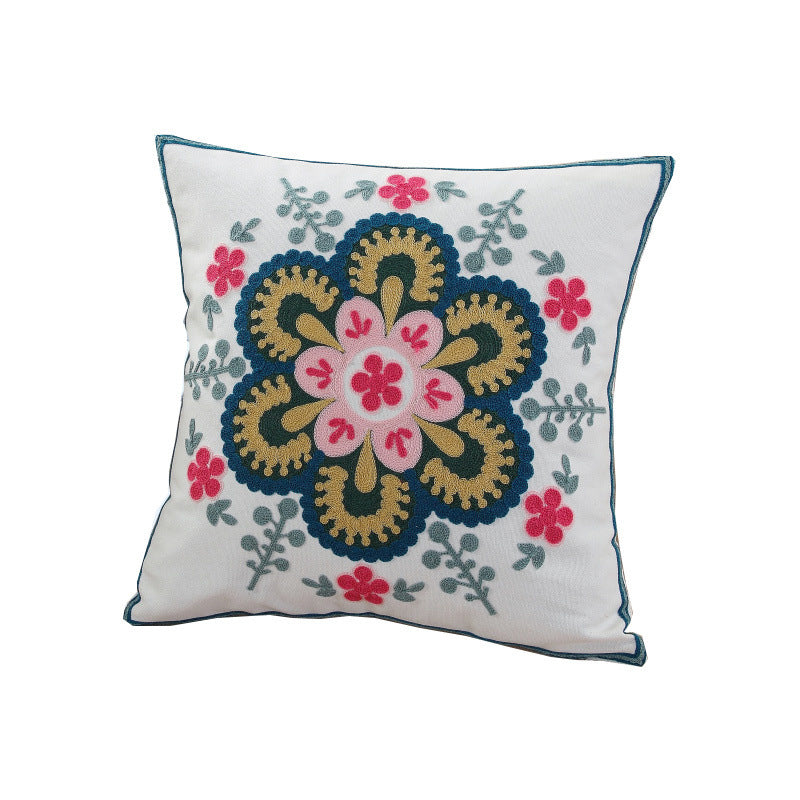 Tissu de coton brodé Grand repose-tête de lit oreiller