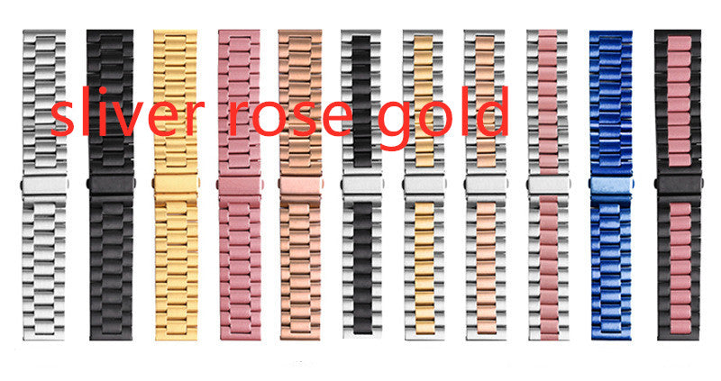 Montres en acier inoxydable Bracelet en métal à trois perles