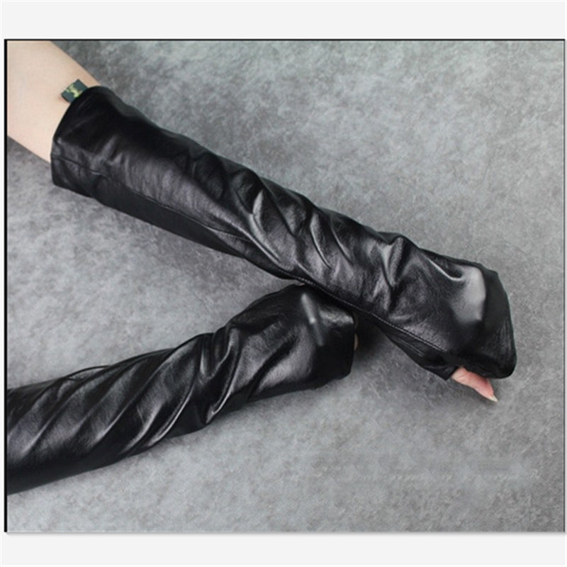 Gants en cuir de mariage de style long pour hommes et femmes