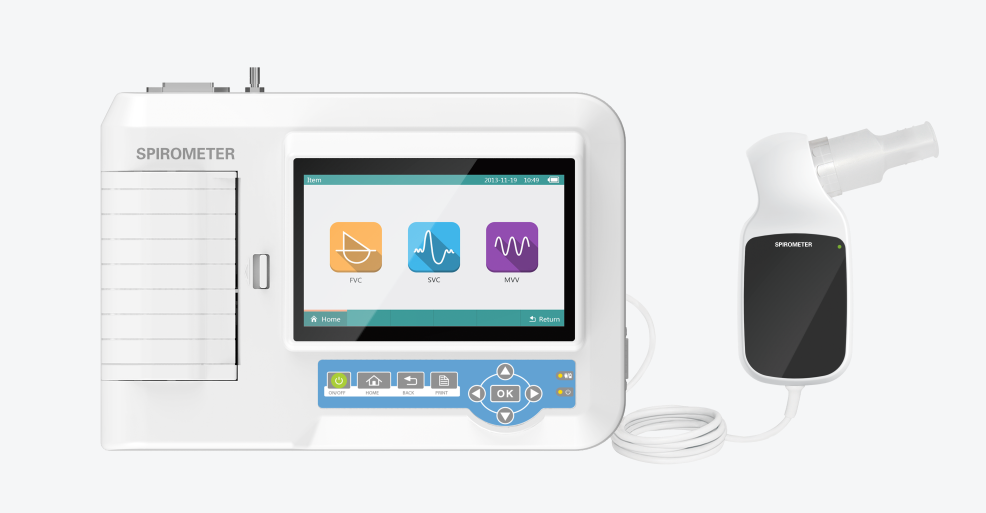 SP100 Spiromètre Portable Lung Fonction Test Device FVC SVC écran tactile MVV