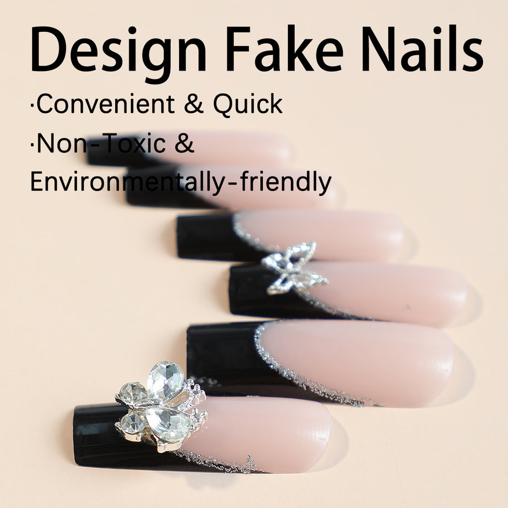 European and American Extended Water Pipe Wear Nail Tip Papillon français