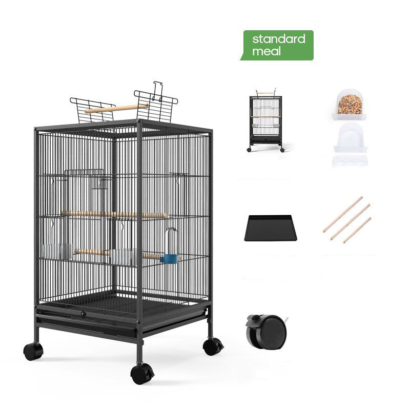 Parrot Xuanfeng Bird Cage with Feeder Toy Grass Nest Reproductive Box