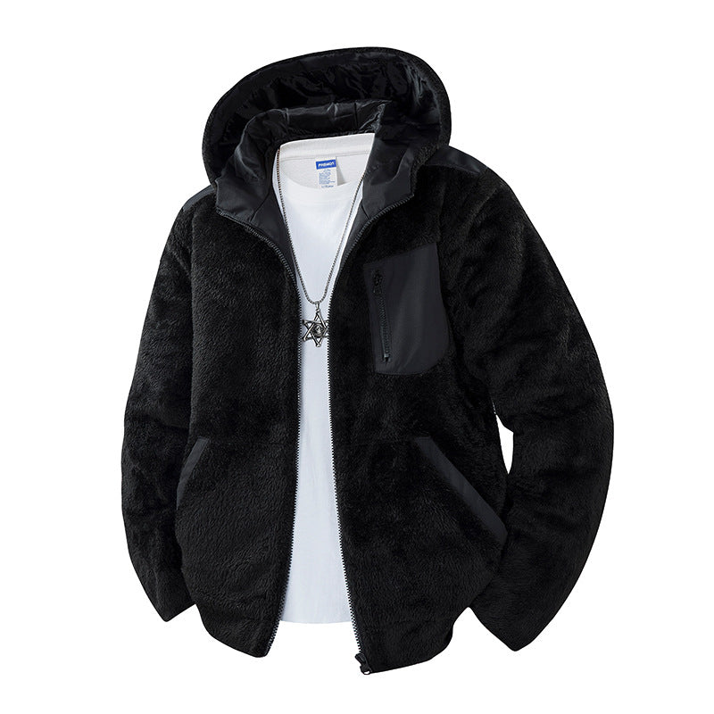 Manteau à capuche à capuche en coton épais et chaud