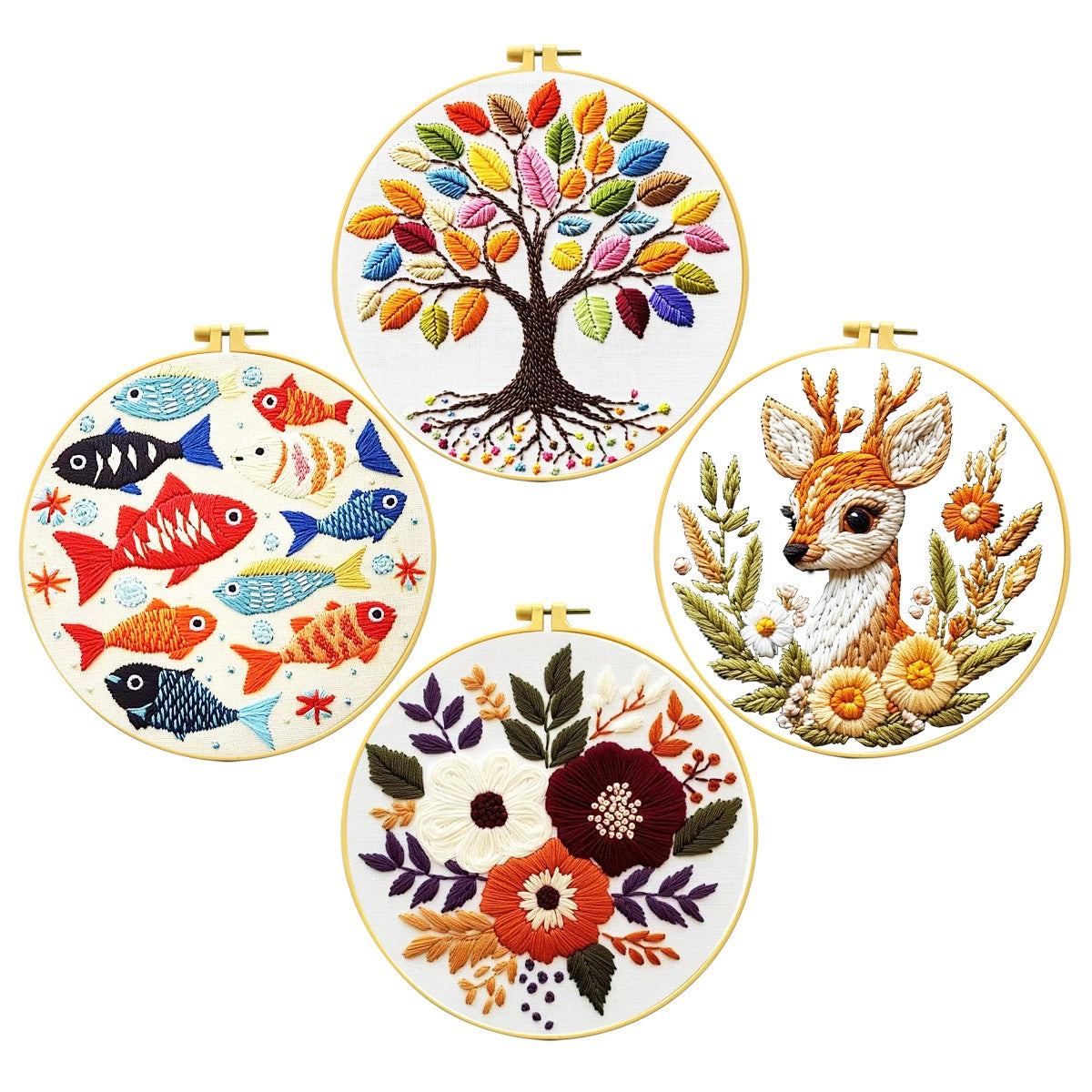 Royal Brodery Cross Stitch Animal and Lucky Tree Simplicité