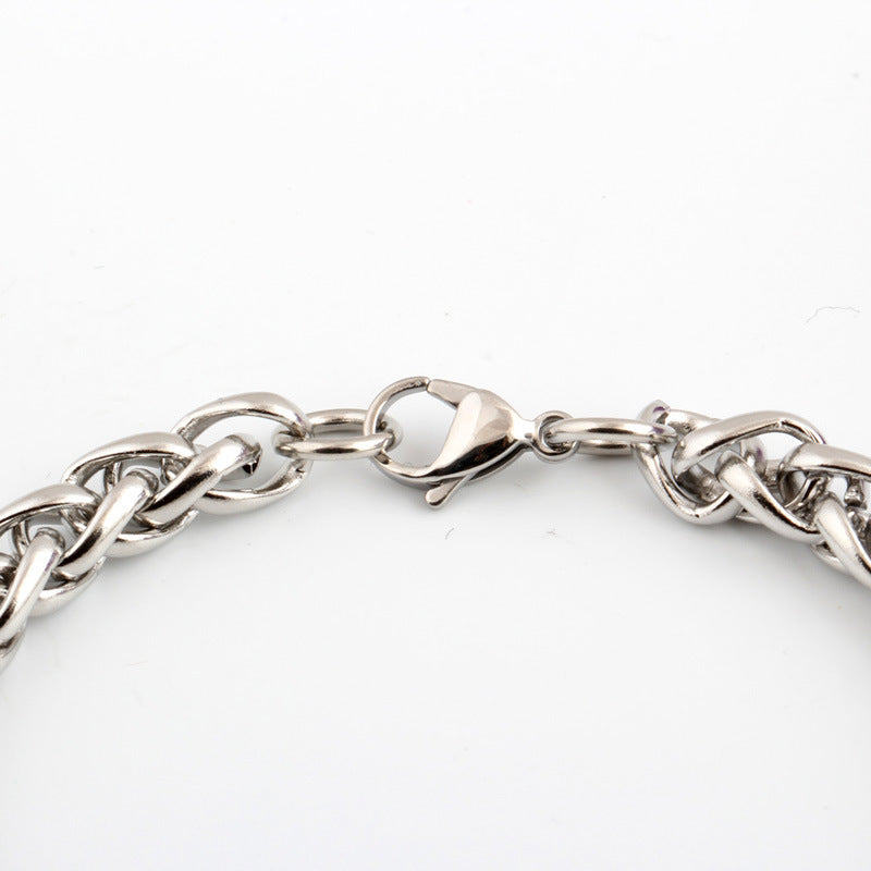 Hommes et femmes Titanium acier bracelet personnalisé