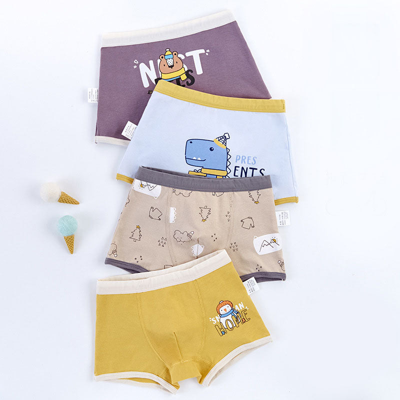 Cartoon Simple Coton Boxer pour Enfants