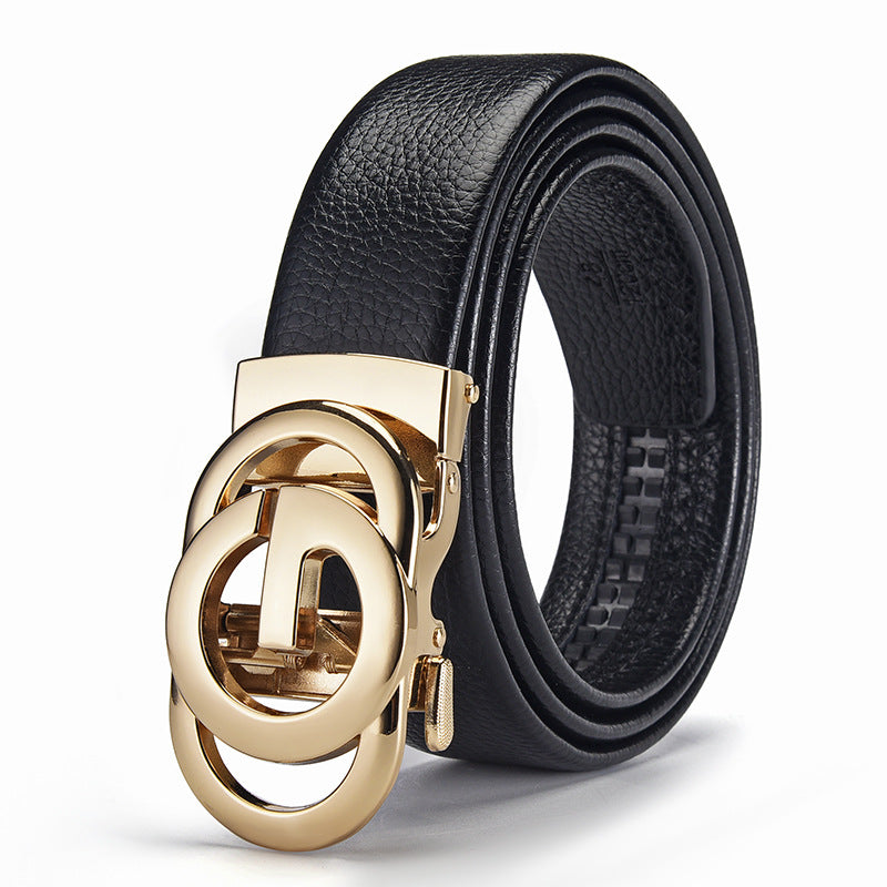 Ceinture en cuir véritable emboîtée