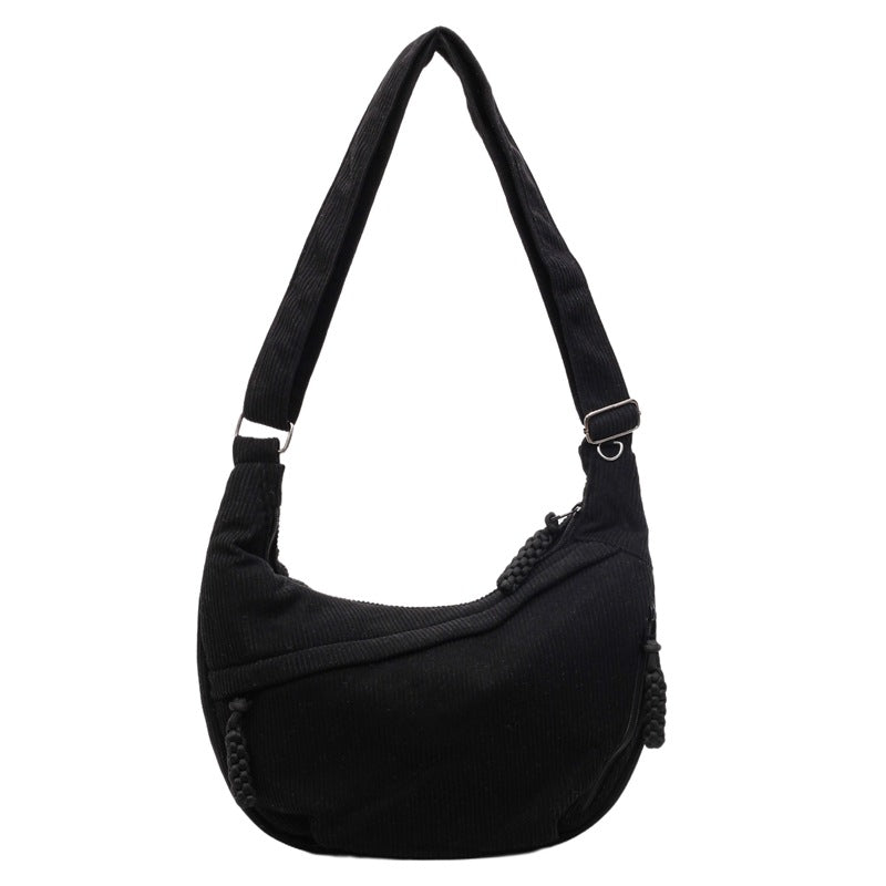Sac à épaule polyvalent simple de couleur solide