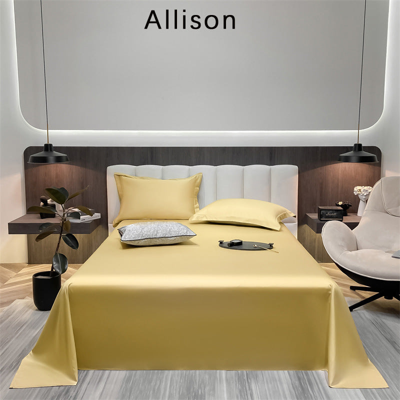 Feuille de lit en coton pur coton monocolore