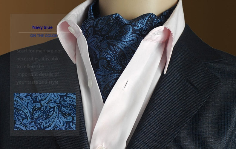 Echarpe Jacquard formelle pour hommes avec écharpe de cou de pois minuscules