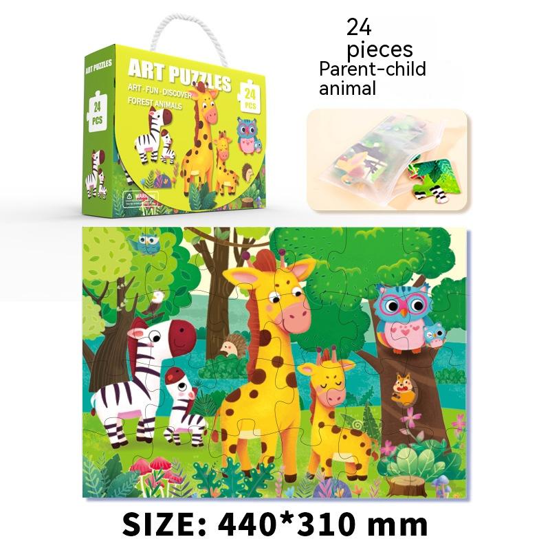 Boîte cadeau Puzzle portable Jouets éducatifs pour l'éducation précoce