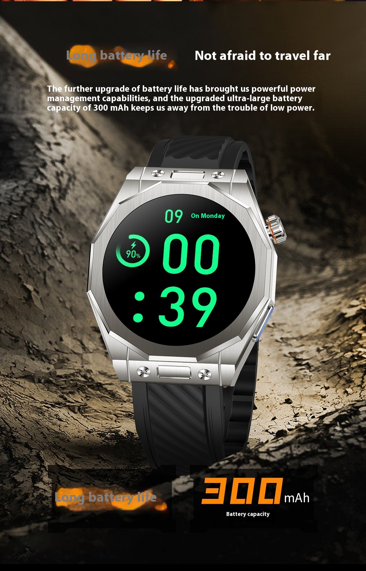Taux réel de montre intelligente NFC Bracelet de sport de qualité trois bracelets