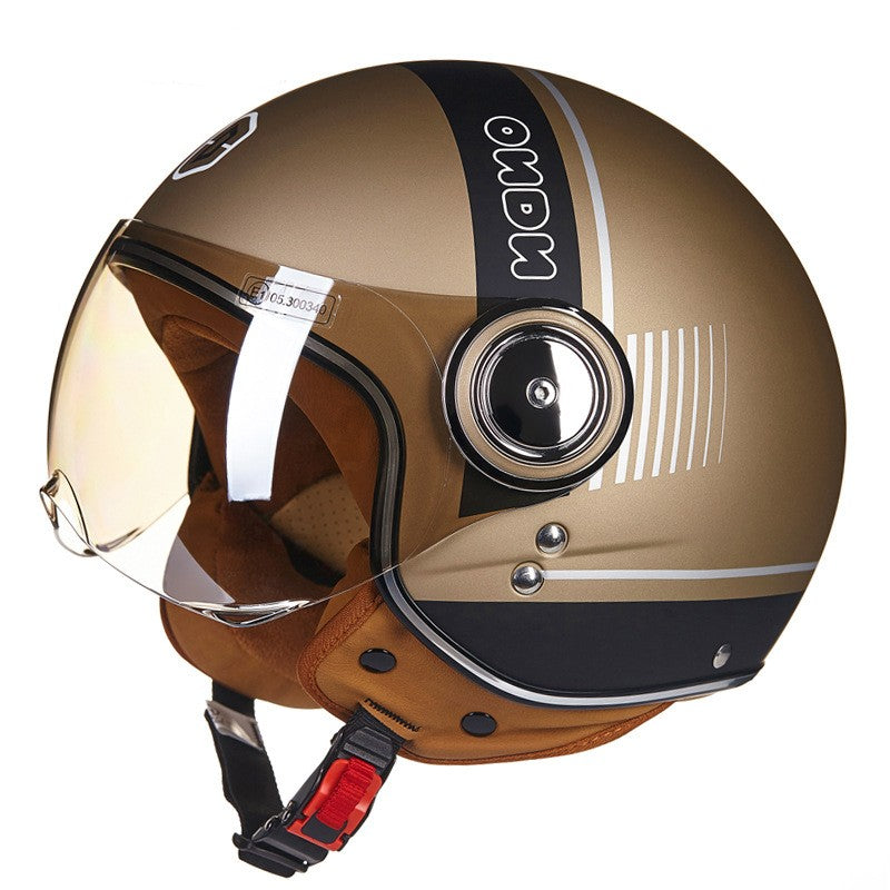 Demi casque de voiture de batterie léger semi-couvert rétro