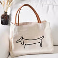 Lettre Imprimé Toile Tote Bag