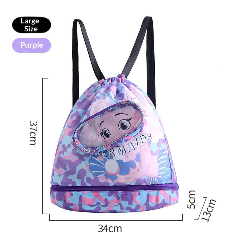 Sac de bain pour enfants imperméable à l'été avec séparation sèche-humide
