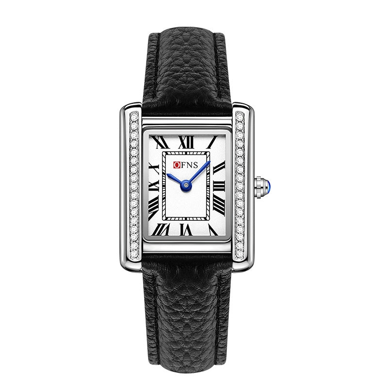 Retro Diamond Inlaid Haut de gamme de montres Quartz pour femmes