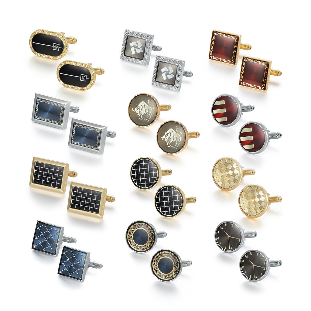 Daily Darcy Retro Patch Cufflinks en cuivre
