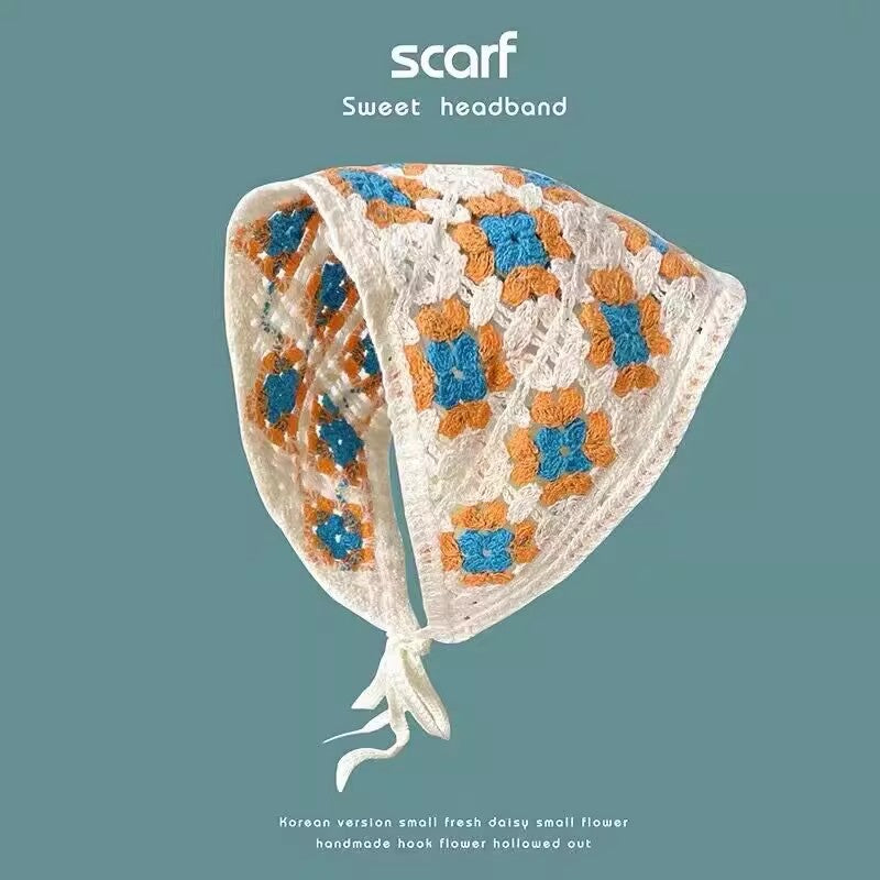 Tête tricotée à la main de même style Triangular Binder Headscarf Femme Sweet