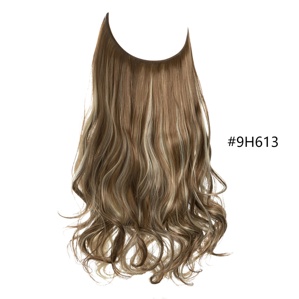Ligne de pêche pour femmes Grande vague Multicolore Gradient Hair Extensions