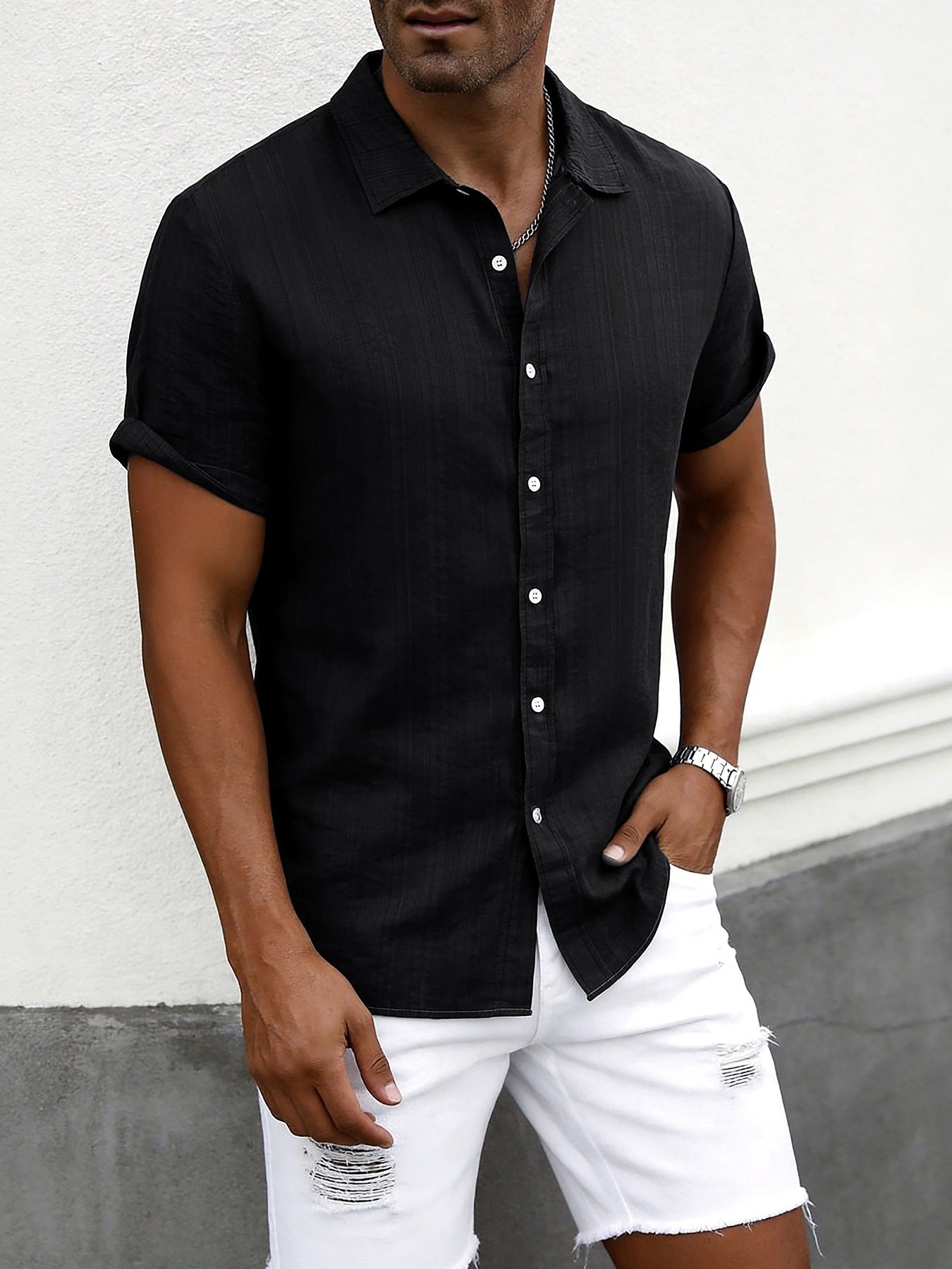 Chemise à manches courtes pour hommes