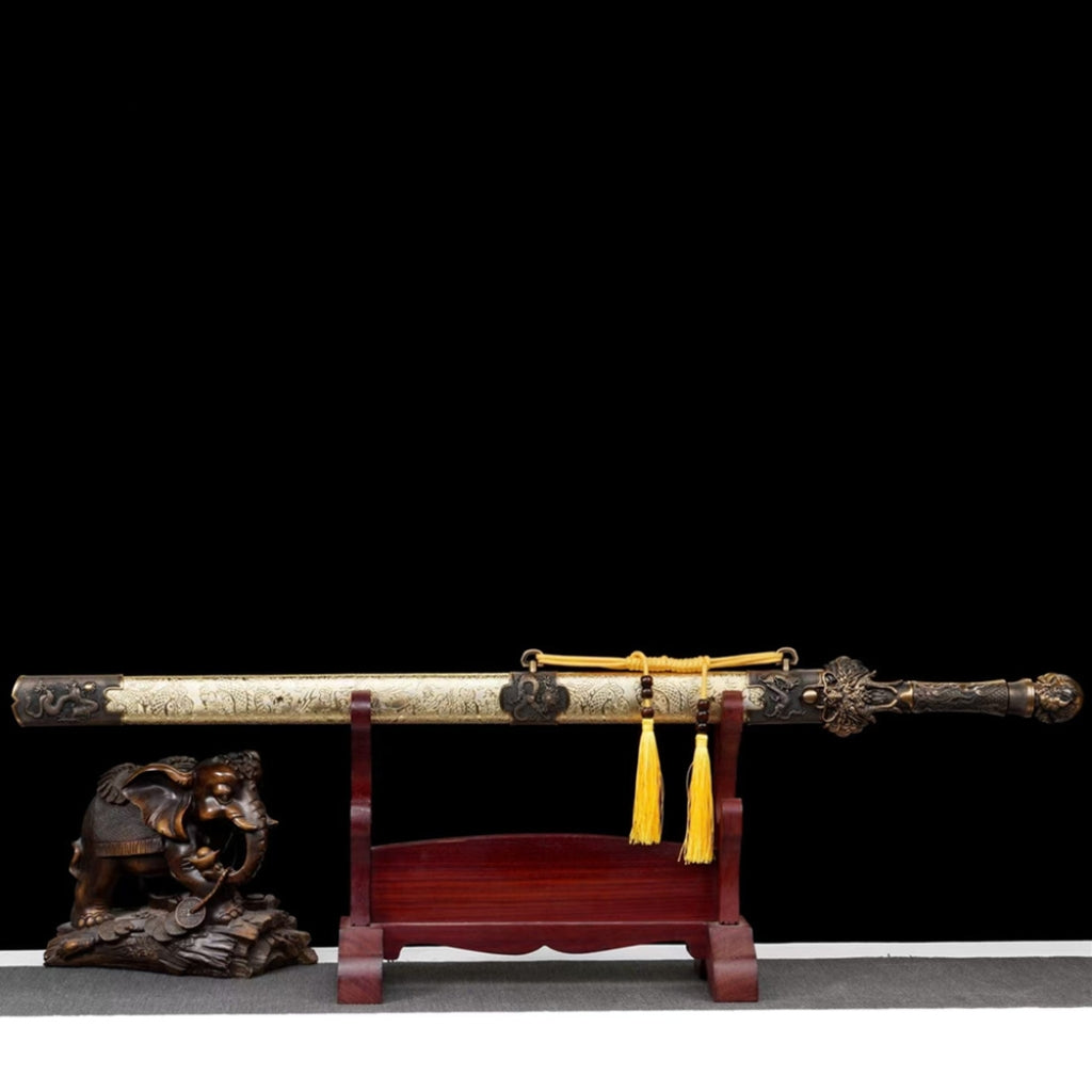 Long Style Integrated High Manganèse Steel Swords Tang Jian