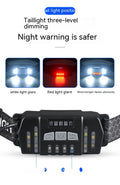 Multifonctionnel Silicone Night Running Induction télescopique Zoom Outdoor Led Emergency Lig