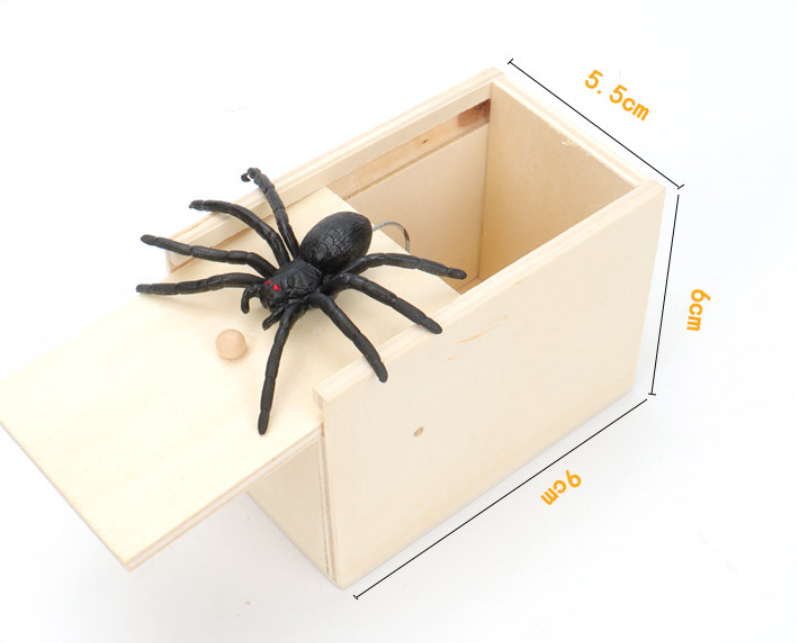 Simulation Spider Scared Boîte en bois Spoof Spider Creative Tricky
