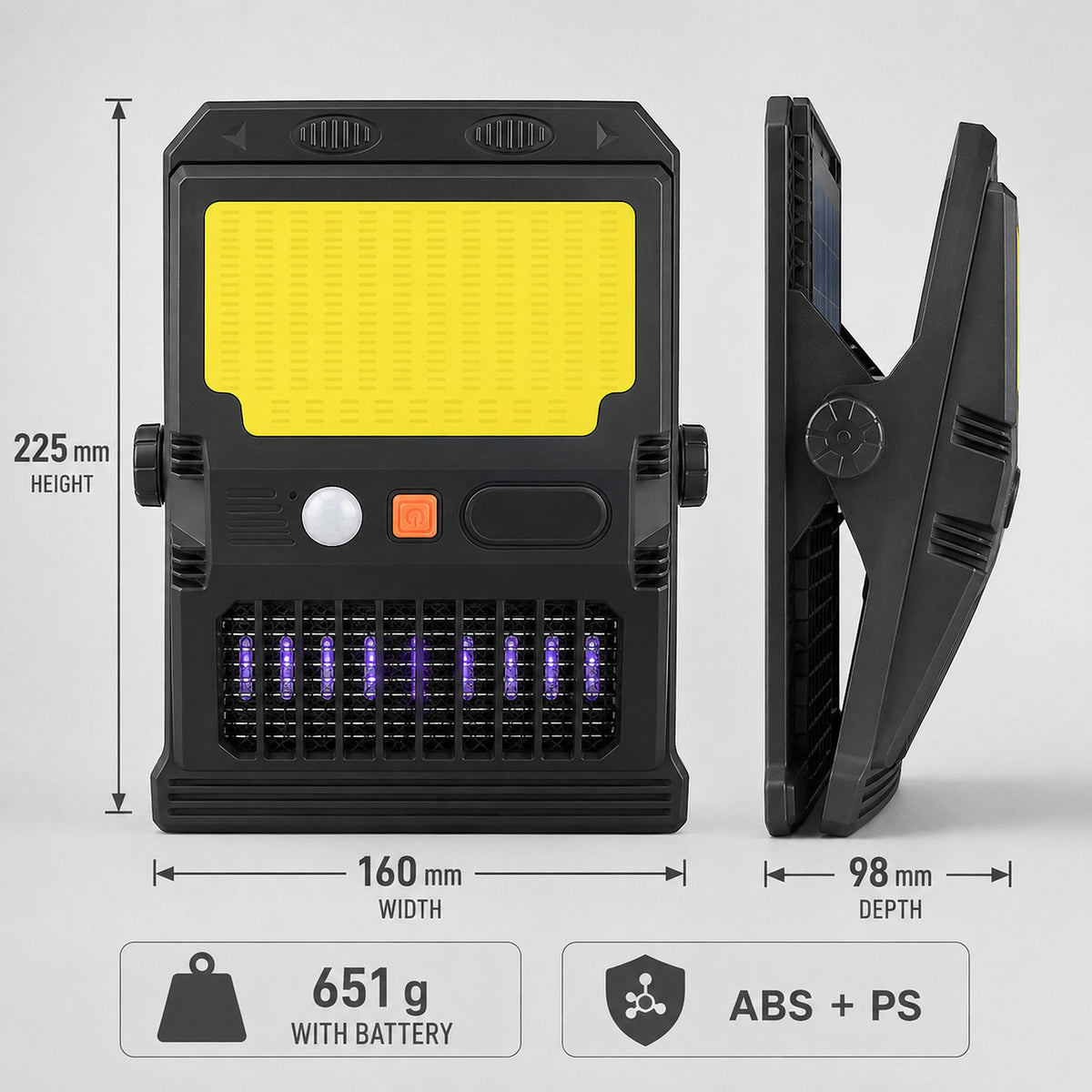 Solar Powered Rechargeable Motion Sensor COB Garden Light W7105 2 For Yard Decoration LED