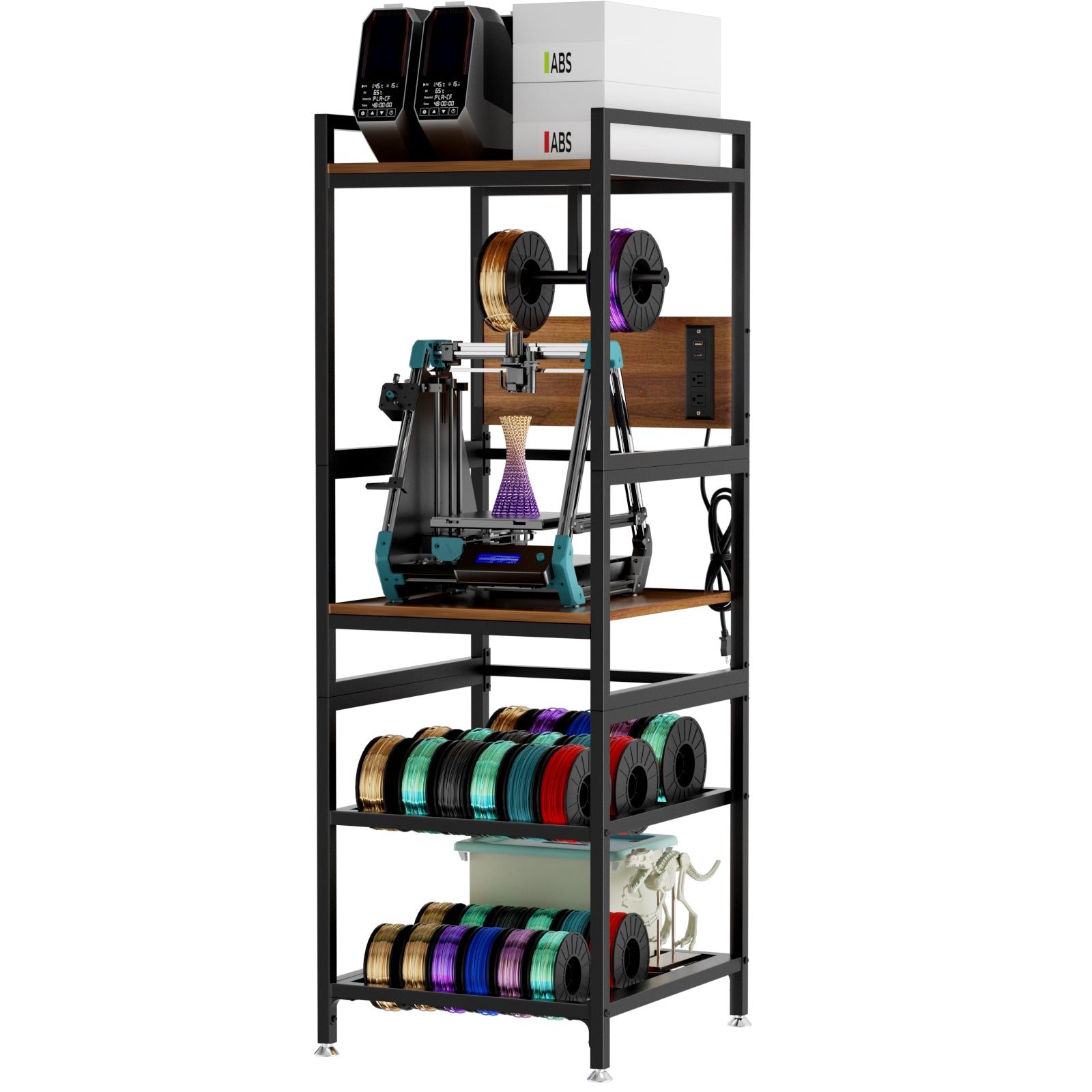 Support d'imprimante 3D avec stockage filament
