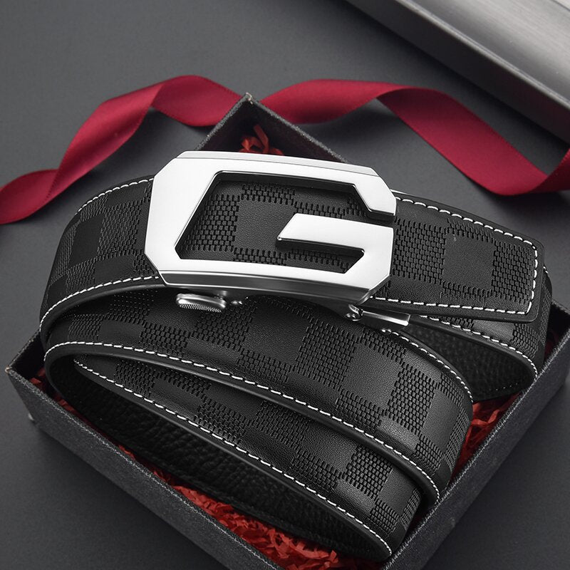 Ceinture en cuir homme avec lettering
