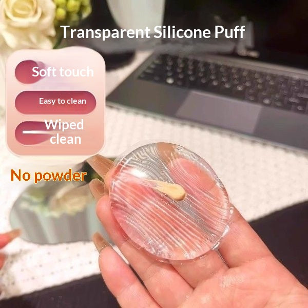 Fondation Jelly Cushion sans poudre de silicone transparente