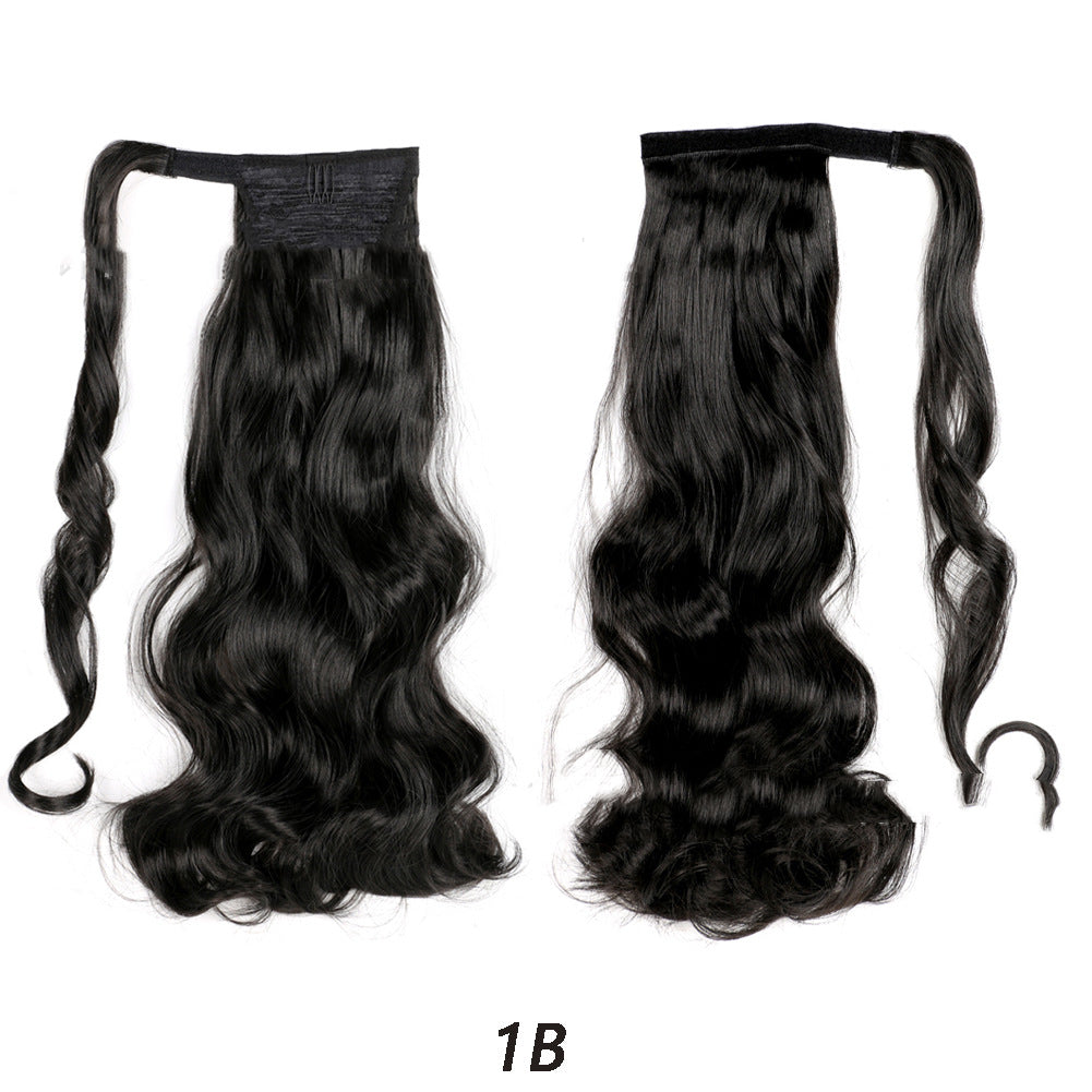 Perruque de fibre chimique dynamique Velcro Ponytail