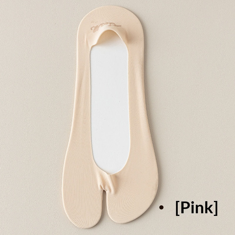 Chaussettes à deux orteils à faible coupe, absorbant la sueur invisible et désodorisant