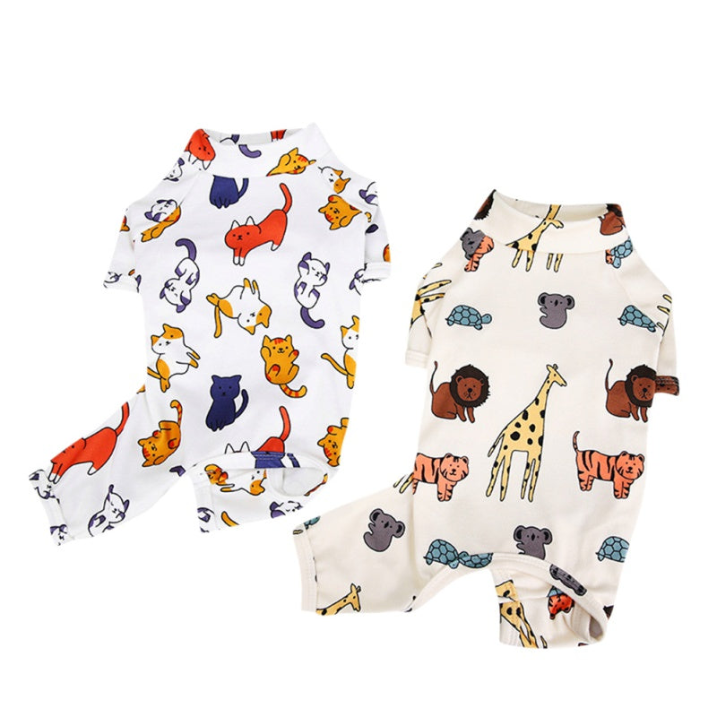 T-shirt de chien de caricature costume
