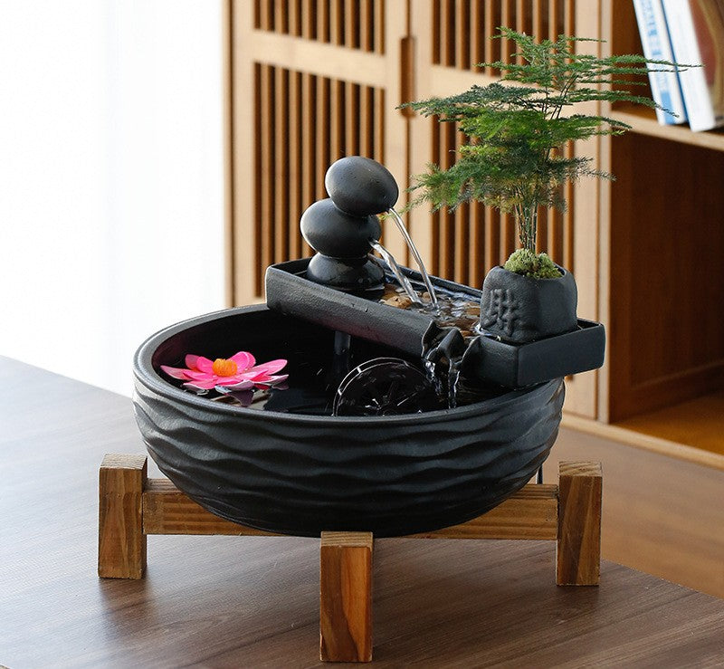 Décoration de fontaine d'eau de bureau