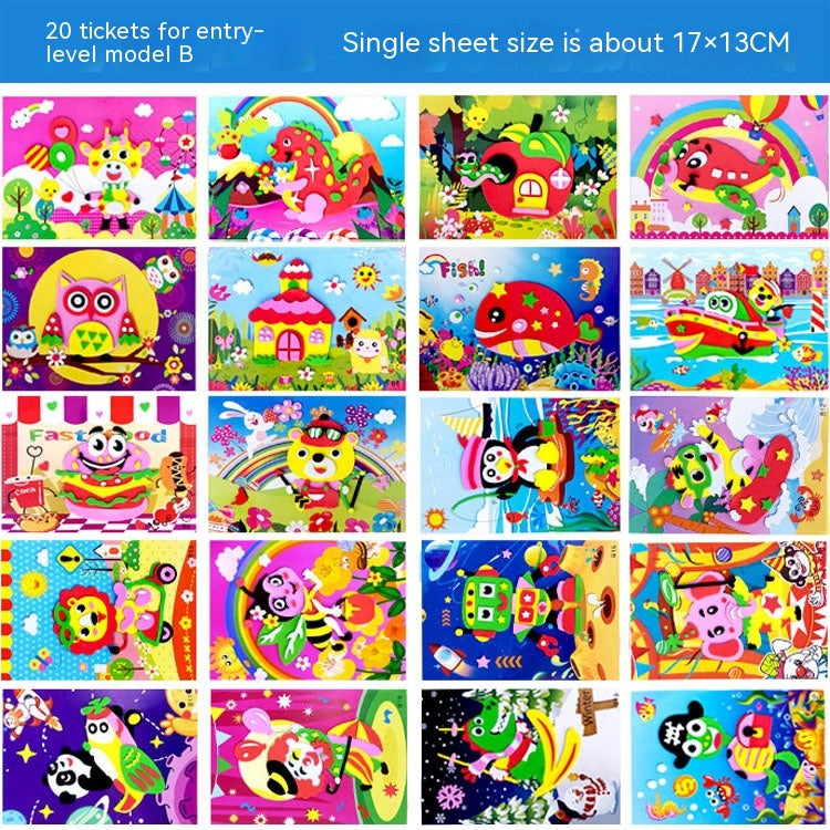 Stickers 3D imprimé créatif pour enfants