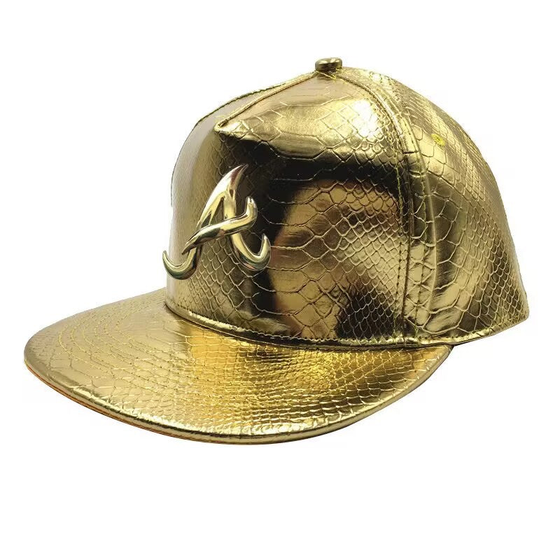 Casquette de baseball en cuir PU pour hommes