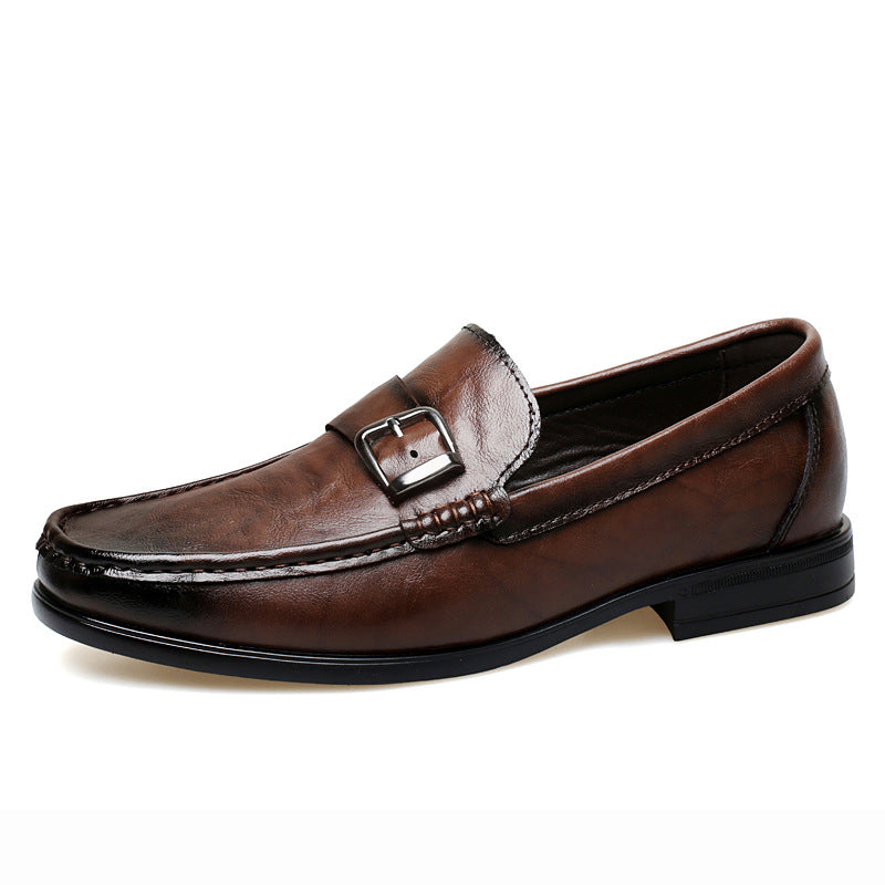 Chaussures en cuir pour hommes Plus-Taille