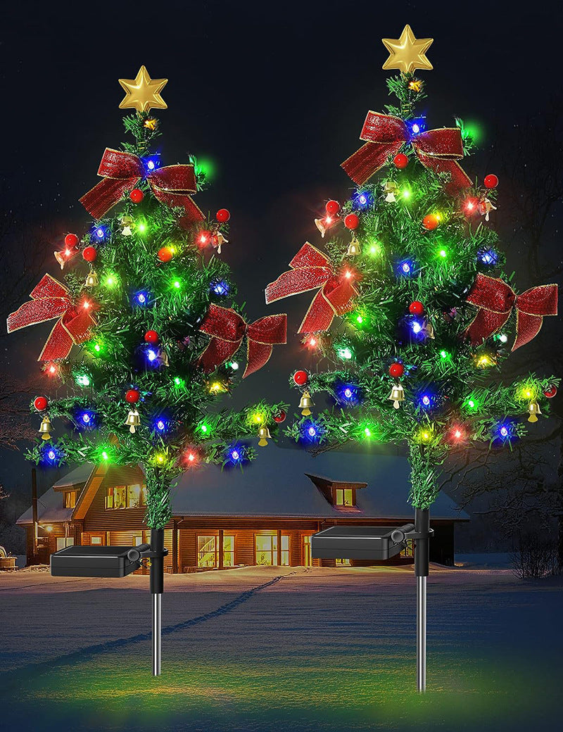 Arbre de Noël solaire extérieur décoration cour lampe de paysage