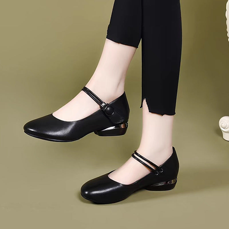 Chaussures Fashionnable Chunky-heel Flat Femmes