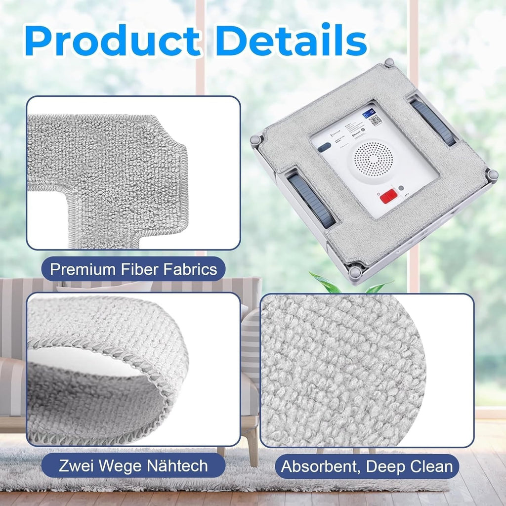 Ensemble de 8 vêtements de nettoyage de remplacement pour nettoyant Winbot