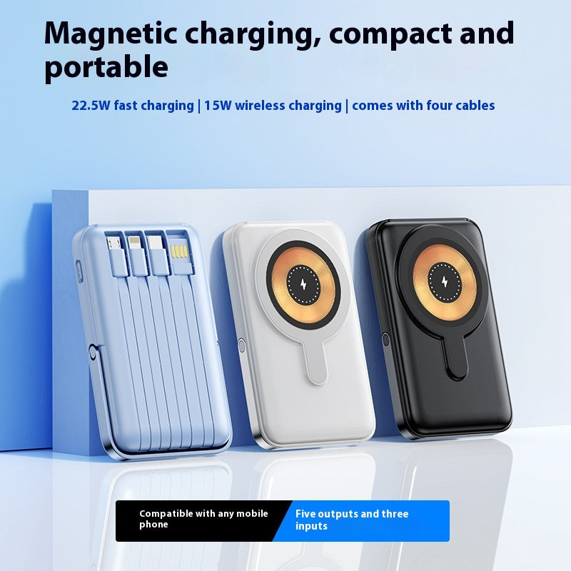 Large Capacity Spring Magnetic Self-Contained Power Bank