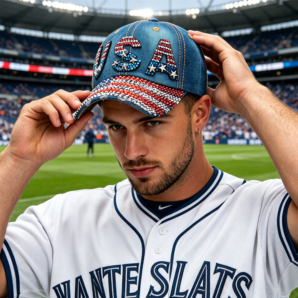 World Cup USA Bling Baseball Cap