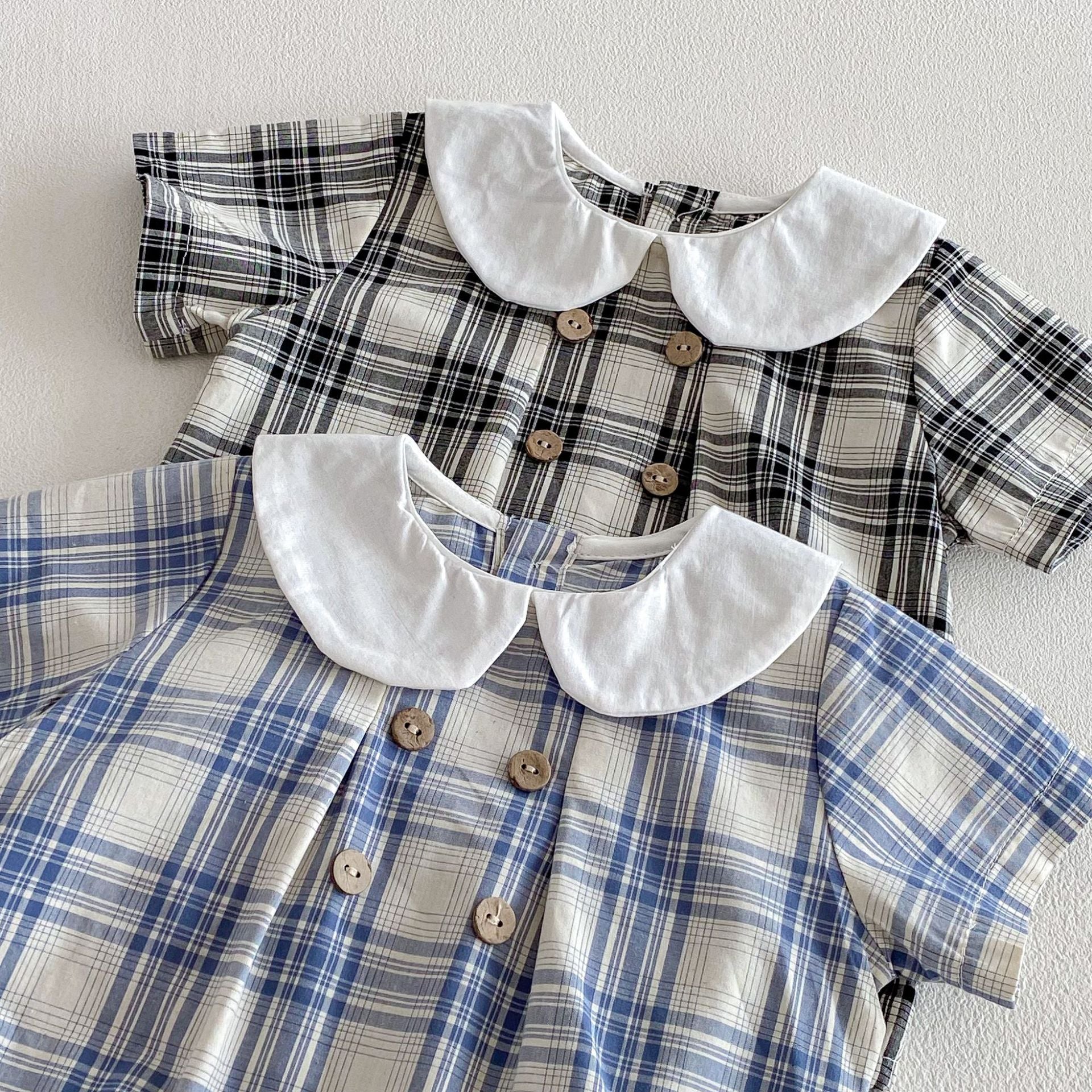 Bébé Onesie Rompeur à manches courtes Crawling costume avec un hood tendance