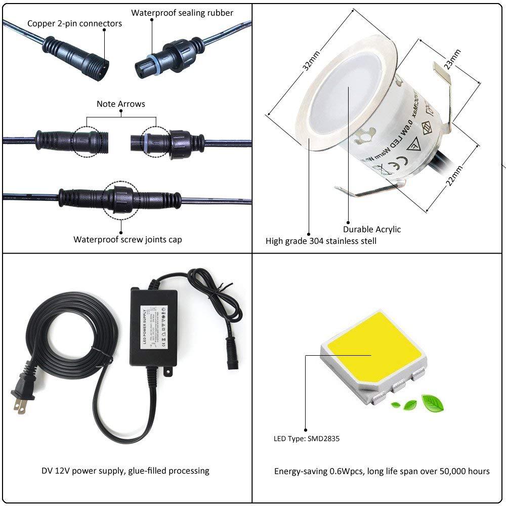 Mode simple Courtyard Deck Acier inoxydable Lampe souterraine