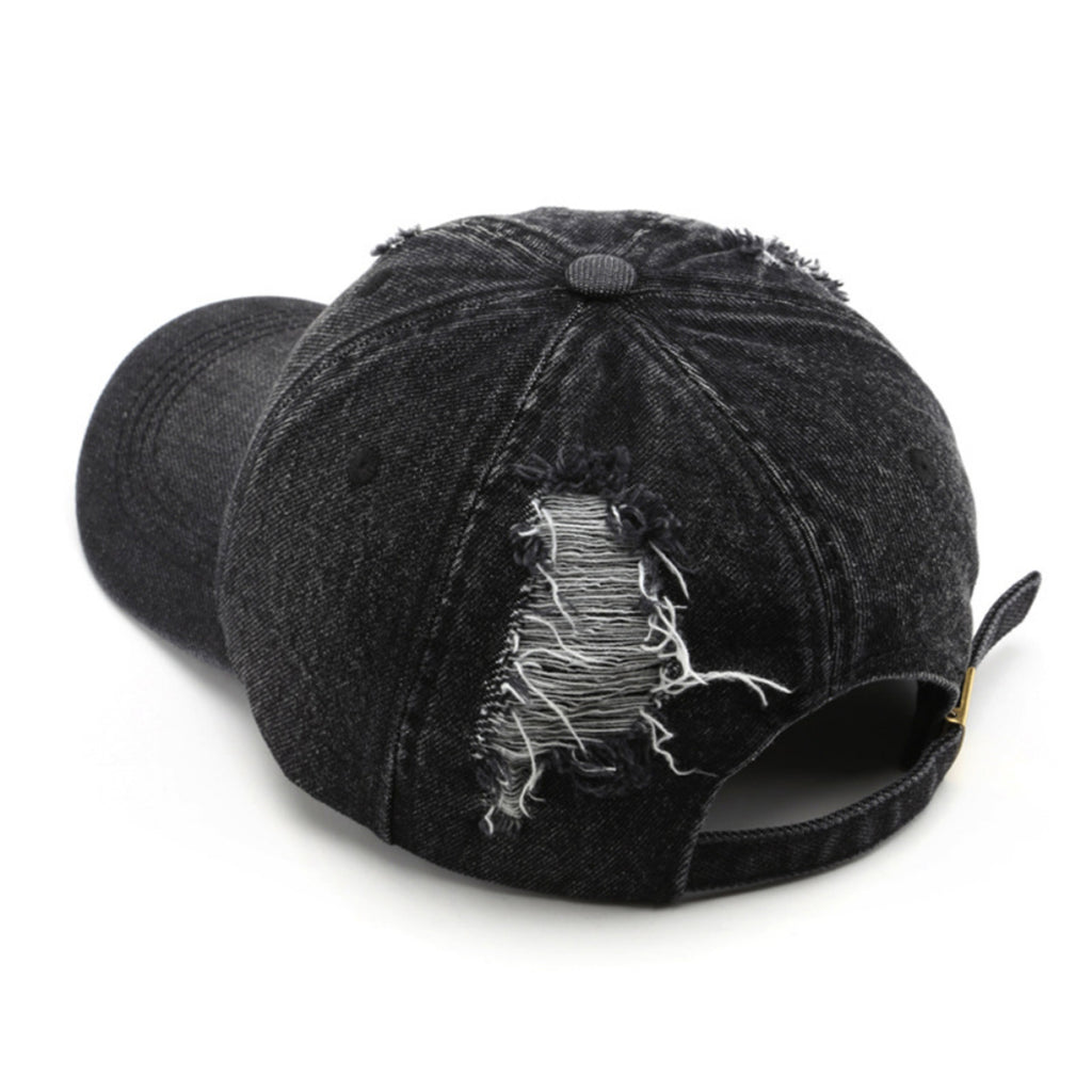 Hommes et femmes Lavés Holey Fashion Trend Casquettes de baseball adaptées à l'extérieur et St