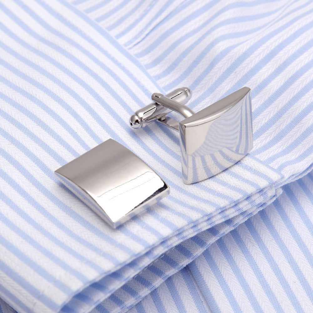 Plain Glossy Cufflinks French Western-style Vêtements