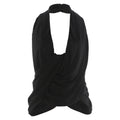 Modeable Street-style Halterneck Backless Asymétrique Top