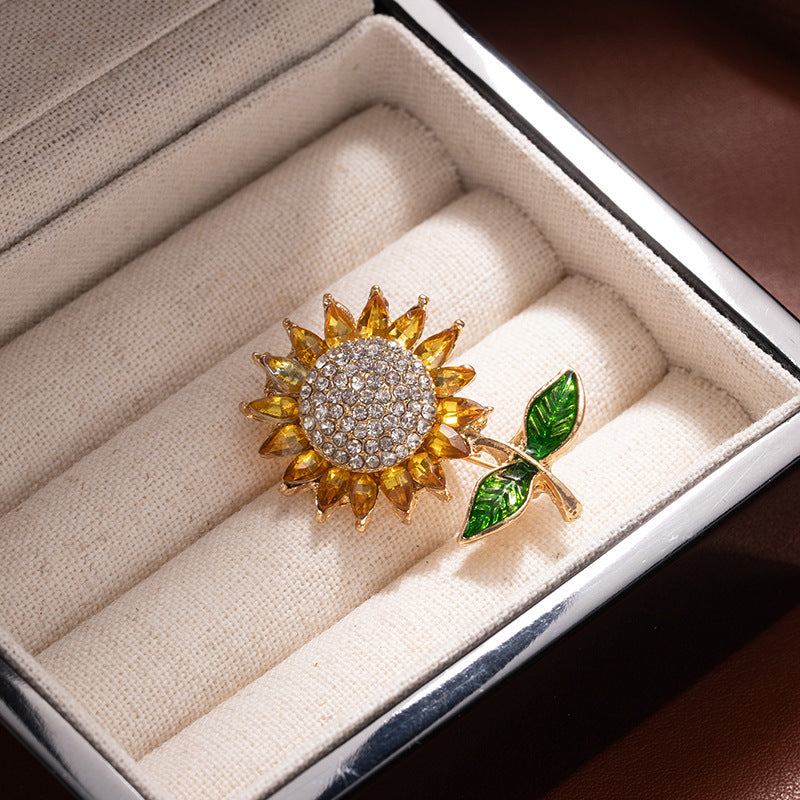 Tournesol Corsage Brooch Exquise Niche-Design Pin Accessory