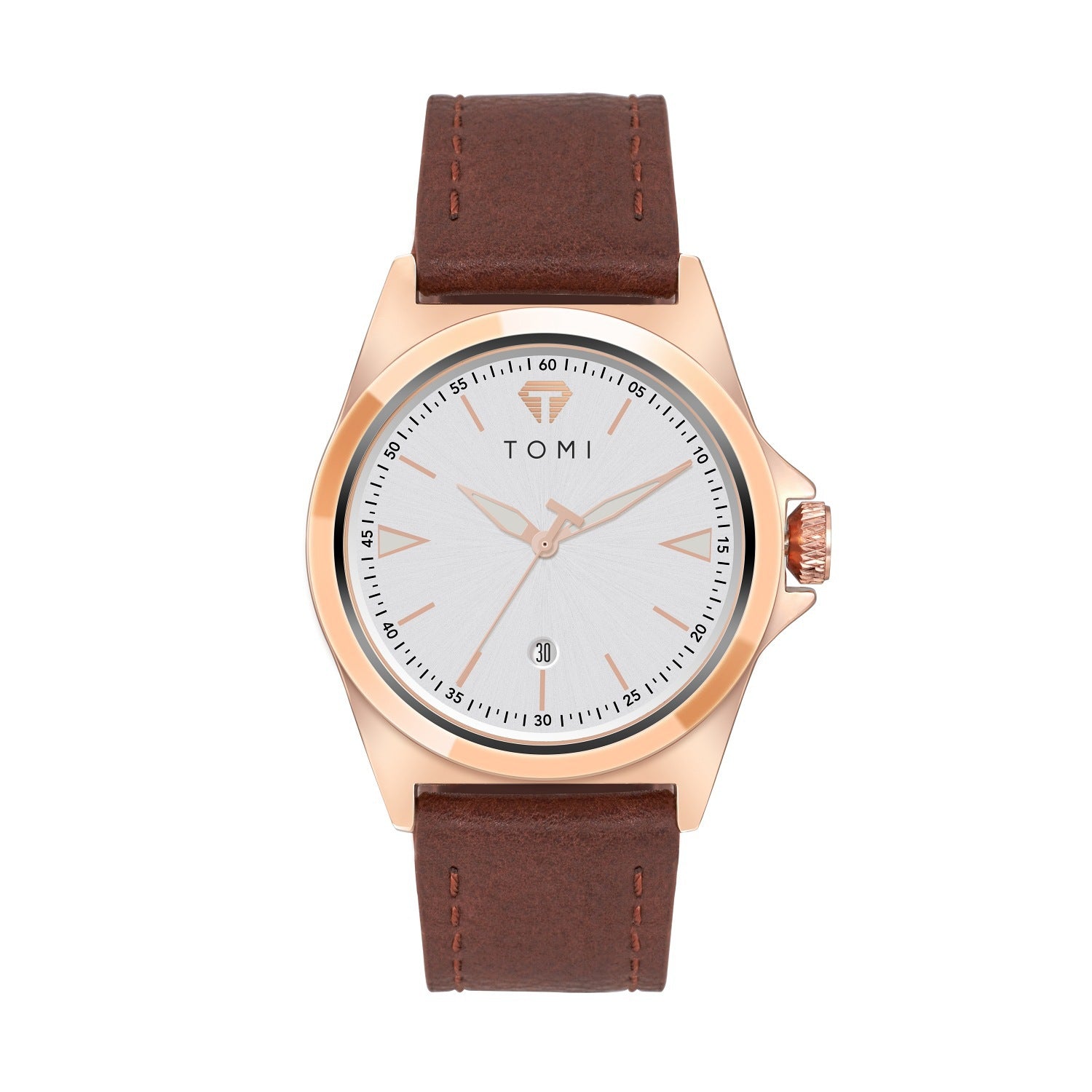 Imperméable bracelet en cuir à la mode Quartz Montre pour les étudiants